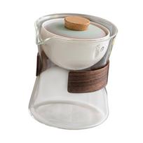 Glass Teapot with Infuser Anti Scald Tea Maker for Travel Home Use Camping