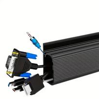1PC 40cmX5.1cm Adhesive Under-Desk Cable Organizer PVC Desktop Cable Tray Cables Management Office Desk Wire Hider Desk Cable juoda
