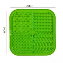 Pet Silicone Lick Feeding Tray Slow Feeding Mat Feeding Pad Suction Cup Anti-slip and Anti-choking Feeding Pad Dog Lick Pad žalia