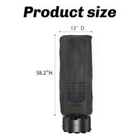 BAAU 58.2x13Inch Punching Bag Cover Outdoor Waterproof, Oxford Cloth Boxing Bag Cover Freestanding Heavy Bag Cover Black NONE