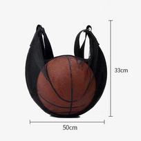 Mesh Basketball Storage Bag Single Ball Sling Drawstring Bag With Zipper Pocket Sports Carry Bag