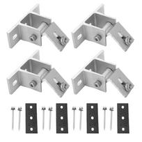 4pcs Adjustable Tilt Angle Solar Panel Mounting Bracket Mount Bracket Base Aluminum Alloy Solar PV Bracket Support Feet (green,8 inch)
