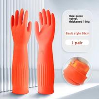 Dongtiao 7800 Thiened Latex Gloves with Fce for Diwaing Household Chores Waterproof Rubber Gloves for Winter Use M