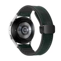 Leather Silicone Strap for Huawei Watch GT 4 41mm 46mm Band Wristband Bracelet for Huawei GT4 GT3 Pro GT2 18mm 20mm 22mm Strap 22mm tamsiai žalia spalva