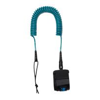 10FT Coiled SUP Leash 5.5mm Thick SUP Ankle Safety Rope Stand Up Paddle Board Leg Rope for Paddleboard Shortboard Longboard žalia