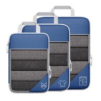 Portable Compression Packing Cubes Large Capacity Compressible Luggage Storage Bags Set Expandable Visual Suitcases Bag Vacation