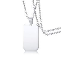 Vnox Classic Dog Tag For Women Men 316L Stainless Steel Unisex Simple Pendant Casual Necklace 24  Beads Chain