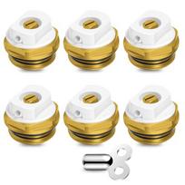 6 Radiator Vent Valves with 12 Inch Copper Brass Heated Drain Valve and Manual Vent Key for Efficient Heating System Maintenance China Mainland