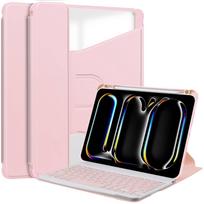 For iPad Pro 13 M4 2026 Case, 360° Rotating with Detachable Wireless keyboard & Pen Holder-[Auto Wake/Sleep Function] Shockproof iPad Pro 13 M4 2024