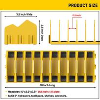 Practical plier organizer rack Holds up to ten pliers Drawer Toolbox Sturdy Pliers Tool Organizer Storage Rack Space-Saving geltona