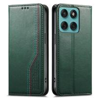 Flip Wallet Case for Moto G Stylus 5G 2026 G85 G75 G57 G54 G05 Edge 70 50 Fusion 60 Neo, Magnetic Card Holder Kickstand TPU Case For Moto G06 žalia