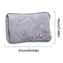 Hot Water Bottle Rechargeable Leak-Proof Hand Warmer Hot Water Bottle with Soft Cover for Period Cramps Muscles Neck Legs Waist