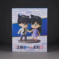 Anime Conan Ation Figures Chibi Kudo Shinichi & Mouri Ran Hand In Hand Scene Desktop Ornament PC Case Decoration Model Gifts