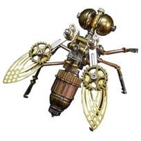 Steampunk Mechanical Insect Iron Metal DIY Building Blocks 3D Three-Dimensional Assembly Model Puzzle Birthday Gift