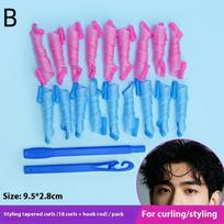 18/28Pcs Magic Heatless Water Wave Hair Curler Texture Automatic Rolling Bar Hair Styling Wave Forming Iron Hair Texturing Tool'
