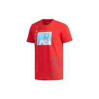 adidas neo M Cs Ris Tee Sports Short Sleeve Red Men's EJ7068 L