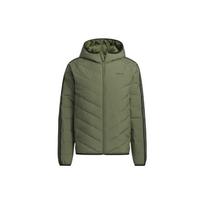 Men's adidas neo 3s Lw Down Jk Stay Warm Sports Hooded Down Jacket Dark Olive Green H45255 S