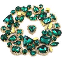 50 Mixed Claw Chain Around The Edge of The Crystal Buckle Claw Drill Hand-sewn Diamond Wedding Clothing Accessories Headdress DIY Diamond Jewelry 50 pcs