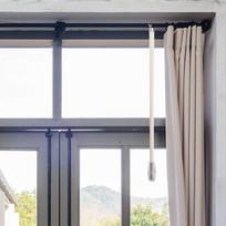 50Cm Black Screw Handle Manual Sliding Aluminum Drapery Wand Curtain Pull Rod Window Dressing Hardware Blinds Tool Track Rods