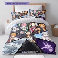 Re Zero Soft Comfort Duvet Cover, Kids Bedding Set Gift,SizeVarious Options -HE47 135x200cm