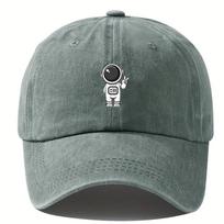 Printed astronaut retro baseball cap unisex adjustable duckbill cap outdoor party hiphop truck driver hat Adjustable