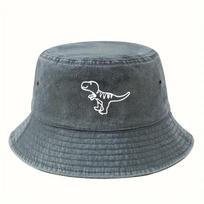FisherUnisexs hat retro washed hat flat top sunshade hat dinosaur print outdoor soft top casual fisherUnisexs hat made old fishing