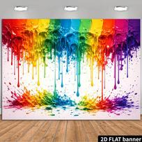 2D Abstract Paint Splash Backdrop Photography Background 47.2x31.5inch/120*80cm blue