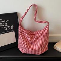 Lazy Style Women's Crossbody Bag Retro Plaid Casual Versatile Large Capacity Dumpling Bag Commuter Tote Bag