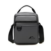 Messenger Sling Bags for Men Casual Oxford Small Zipper Crossbody Pouch Simple Mini Crossbody Phe Bag Male Side Shoulder Bag pilka spalva