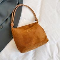 Yogodlns Zomšinė rankinė kasdieninė virvės sagties dizaino daugiaspalvė rankinė per petį reguliuojami dirželiai pirkinių krepšys darbui crossbody kibirėlis 23x9x20cm