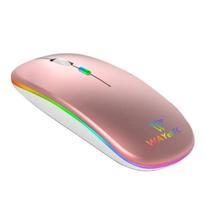 WAYetTO Wireless Bluetooth Mouse, Compact, Lightweight, Rechargeable, High Sensitivity Optical Mouse, USB Cable Compatible, 2-Way Use, for PCs,