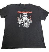 Swansontator T-Shirt Men's 2XL Black parks And Recreation Tv Show Funny Retro S