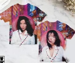 Björk Post Albumo Viršelis AOP 3D Marškinėliai M black