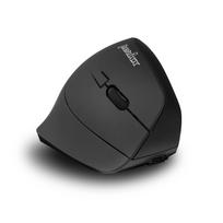 Perixx PERIMICE-715R Wireless Rechargeable Vertical Mouse, Wired and Wireless Charging Function, Buttons, Black, Right-Handed