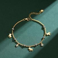 Gold-Electroplated S925 Sterling Silver Dream Pony Bracelet for Women - Fashionable, Luxurious, Simple, Personalized, Versatile, Exquisite Jewelry. S925 Silver
