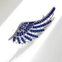 Bo Xin Yun High-Quality Crystal Wings Brooch Retro Suit Badge