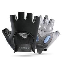 Unisex Non-Slip Sports Half-Finger Gloves for Dumbbell & Pull-up, Anti-Callus Liquid Silicone, Thin Design Large