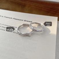 Sterling Silver Mobius Strip Couple Rings - Elegant, Adjustable, Light Luxury Valentine's Day Gift Adjustable Open
