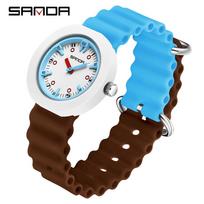 Sanda Kids' Luminous Waterproof Quartz Watch with Multi-color Options and Imported Movement.