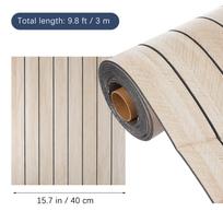 Wood Grain Wall Sticker 40Cm X Peel and Stick Waterproof Faux Wood Panels for Living Room Kitchen Bathroom Decor