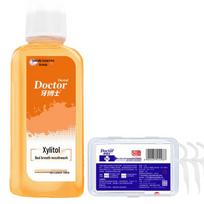 Yaboshi Dental Floss Picks & Xylitol Mouthwash Set