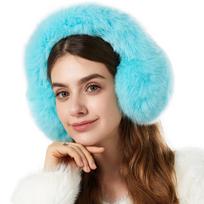 Women's Large Korean Style Real Fox Fur Earmuffs - Cute, Warm, and Adjustable