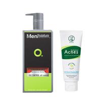Mentholatum Men's Active Carbon Shower Gel & Acne Cleanser Combo