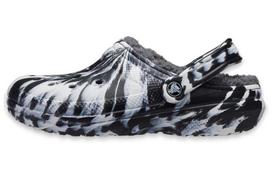 Crocs Classic Lined Clog Outdoor Sandals 'Marbled White Black' Women's 207180-103 41-42