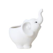 Practical Ceramic Flowerpot Elephant Shape Bonsai Vase Creative Plant Pot  Office 5.20x4.80x3.15 in balta