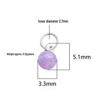 Sterling Silver Candy Balloon Epoxy Pendant Charm for DIY Bracelets & Necklaces violetinė
