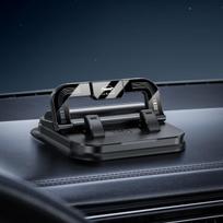360° Rotatable Car Phone Mount, Dashboard Horizontal Vertical Holder with Temporary Parking Card, Multi-Angle Viewing Stand