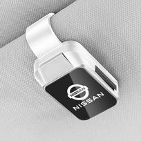 Auto Sun Visor Eyeglass Hanger Clip Leather Glasses Holder For Nissan J10 X-Trail Qashqai Juke Leaf Micra NOTE Patrol Pulsar
