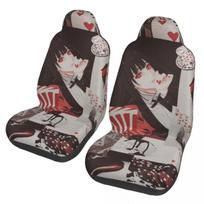 Kakegurui Automobilio Sėdynės Užvalkalas Japonų Anime Individualus Spausdinimas Universalus Priekinės Sėdynės Apsaugos Aksesuarai Pagalvėlių Rinkinys
