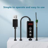 W-3301 DC5~24V Micro Thermostat W3301 Temperature Controller with 1M Cable juoda